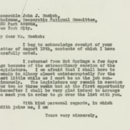 Letter: 1931 August 28