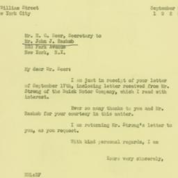 Letter: 1929 September 20