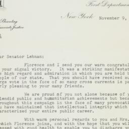 Letter: 1950 November 9