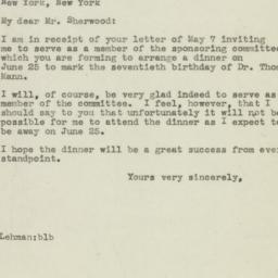 Letter: 1945 May 11