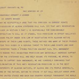 Telegram: 1950 November 30