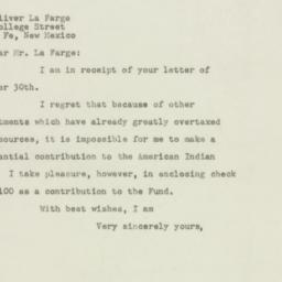 Letter: 1948 November 9