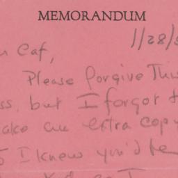 Memorandum: 1950 January 28