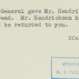 Memorandum: 1945 February 10