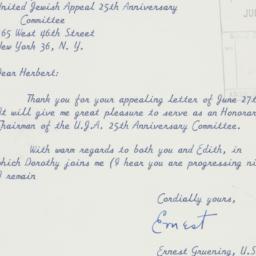 Letter: 1962 July 5