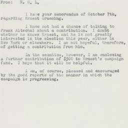 Letter: 1958 October 8