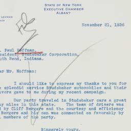 Letter: 1936 November 21