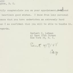 Letter: 1948 April 7