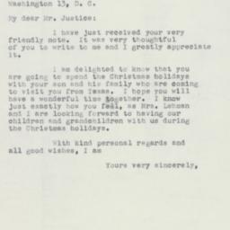 Letter: 1952 December 6
