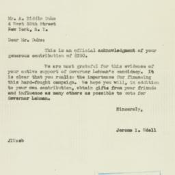 Letter: 1949 November 1