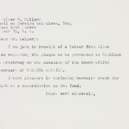 Letter: 1947 November 25
