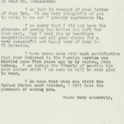 Letter: 1952 June 11