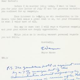 Letter: 1962 August 2