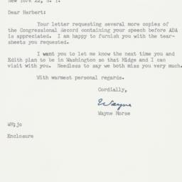 Letter: 1958 June 2