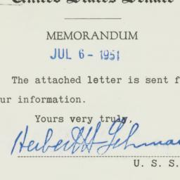 Letter: 1951 July 6