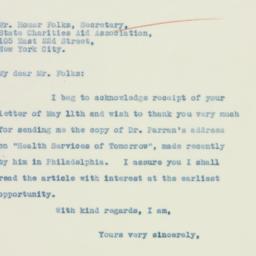 Letter: 1934 May 14