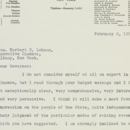 Letter: 1933 February 2