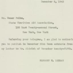Telegram: 1943 December 8