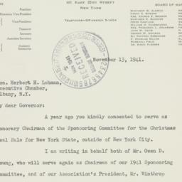 Letter: 1941 November 13