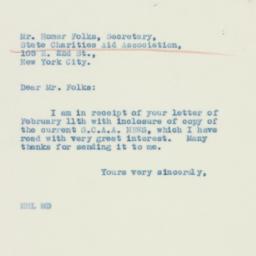 Letter: 1935 February 14