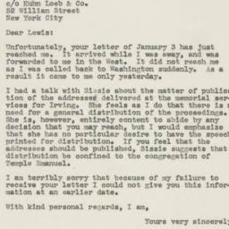 Letter: 1946 January 31
