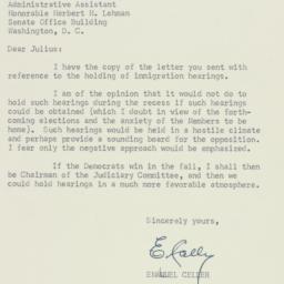Letter: 1954 June 29