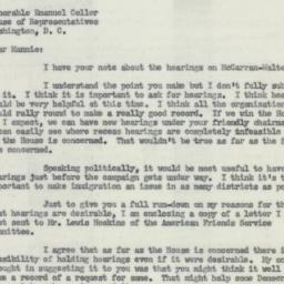 Letter: 1954 July 2