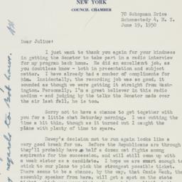 Letter: 1950 June 19