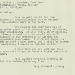 Letter: 1953 November 7