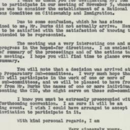 Letter: 1953 November 6