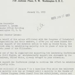 Letter: 1953 January 15