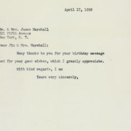 Letter: 1958 April 17