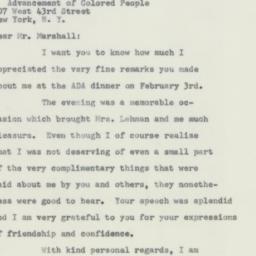 Telegram: 1956 February 13