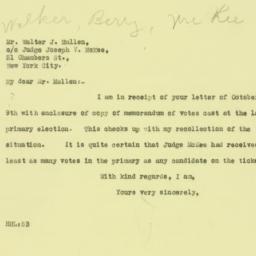 Letter: 1925 October 10