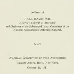 Pamphlet: 1951 October 26