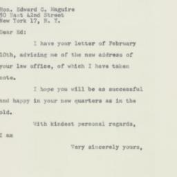 Letter: 1956 February 14
