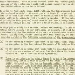 Memorandum: 1946 December 20
