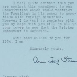 Letter: 1954 January 12