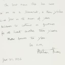 Letter: 1936 June 30