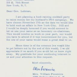 Letter: 1963 October 2