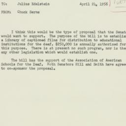 Memorandum: 1956 April 24