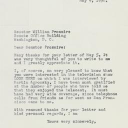 Letter: 1958 May 9