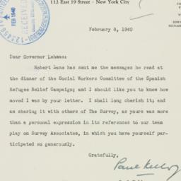 Letter: 1940 February 8