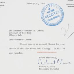 Letter: 1940 January 30