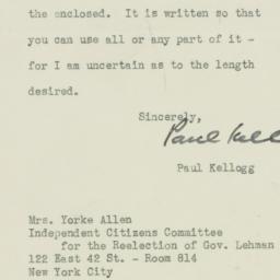 Letter: 1938 October 12