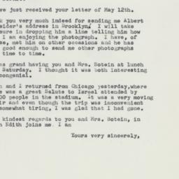 Letter: 1958 May 14
