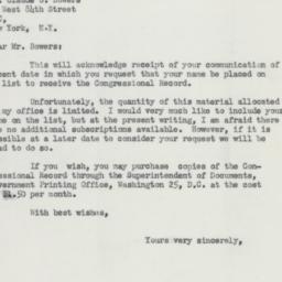 Letter: 1954 February 19