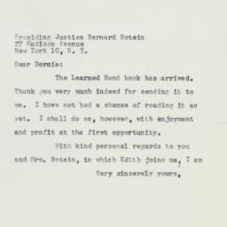 Letter: 1958 May 19