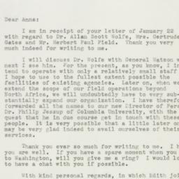 Letter: 1943 February 1