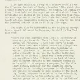 Letter: 1950 December 5